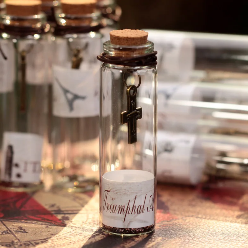 Creative Cute Mini Clear Glass Cork Stopper Wishing Drifting Bottle Vial Jar Retro Home Decor Birthday Gift 12pcs glass bottles,mini glass bottles