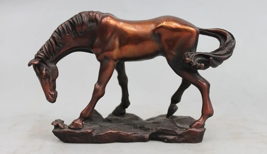 

Chinese Pure Bronze Copper Feng Shui Blessing Horse home Decor Statue