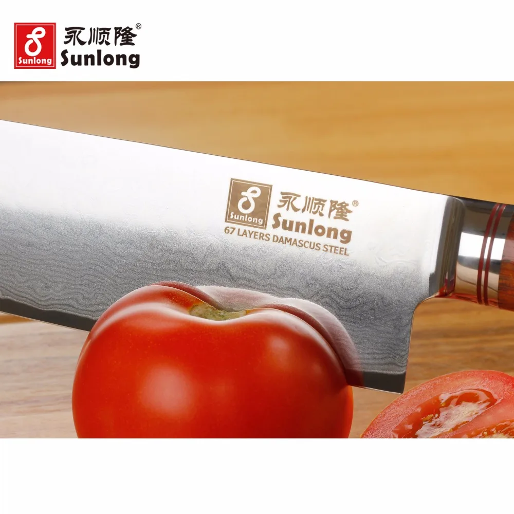Sunlong Nakiri 6 5 дюймов Usuba японский VG10 забитая Дамасская сталь 67 слой Палисандр