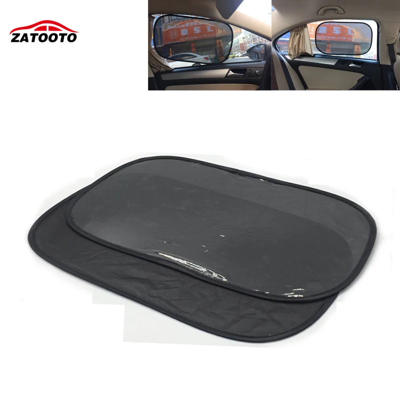 2 PCS Black Car Window SunShades Static Sticker Car Side Window Sun