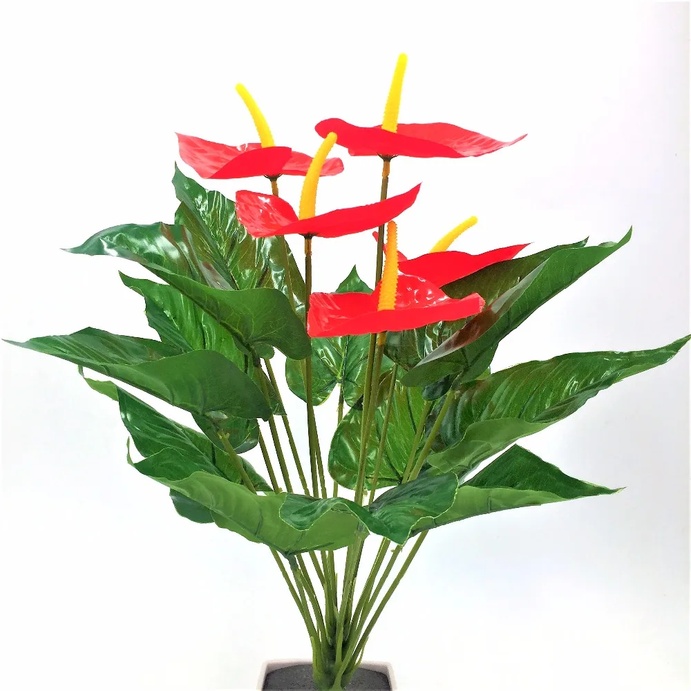1pc 18heads 5 Anthurium Decorative flowers&wreaths Artificial