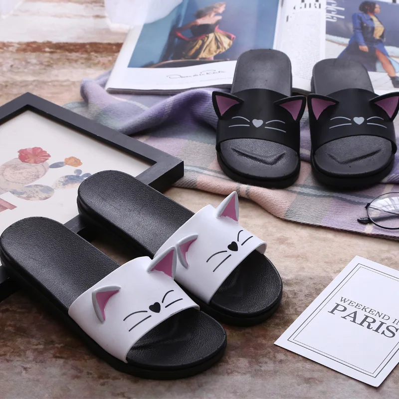 

Slippers Women Summer Cartoon Sandals Sailor Moon Luna Cat Cosplay Slipper Indoor Outdoor Beach Shoes Female Fashion Shoes