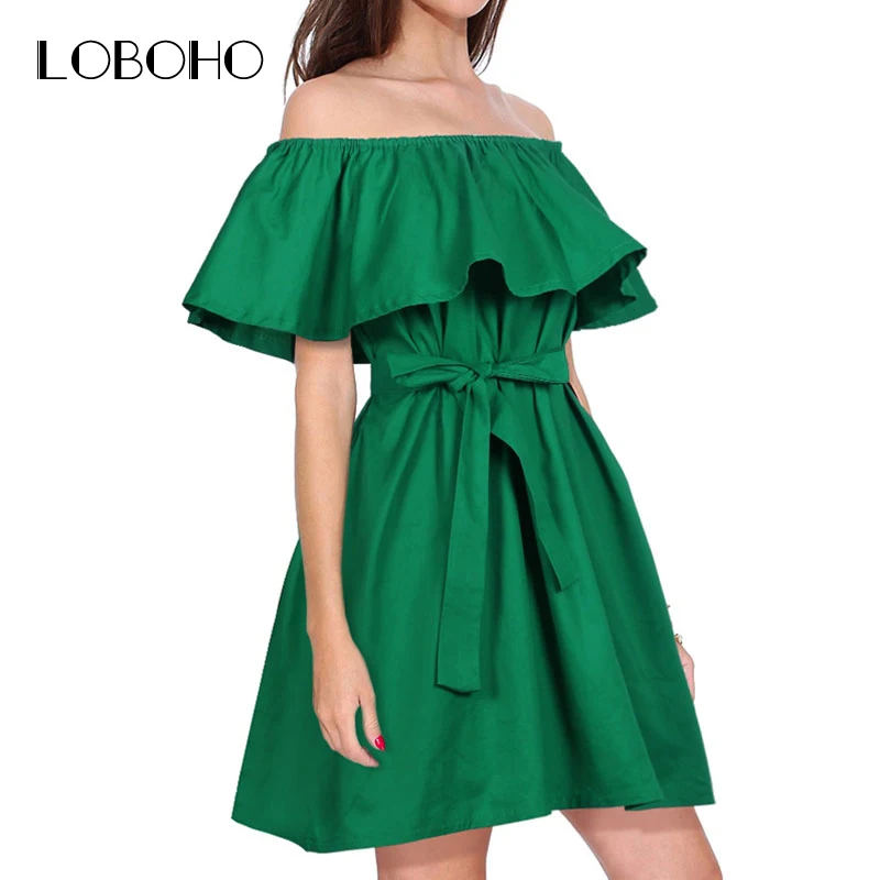 off shoulder casual dresses