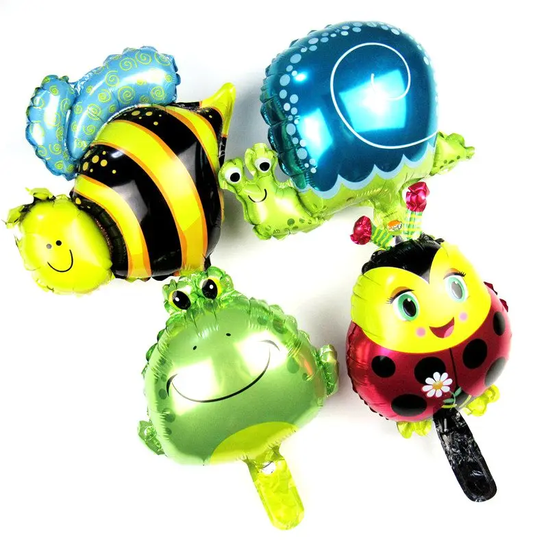

ZIMA MENGTING 50PCS Mini Animal Head Foil Balloons Kids Birthday Jungle Party Ocean Fish Balls Inflatable Toys Baby Shower Party
