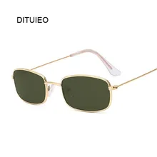 Ретро прямоугольные солнцезащитные очки для мужчин и женщин роскошный бренд дизайнерская металлическая рамка круг Солнцезащитные очки Мужские Женские Модные оттенки Oculos
