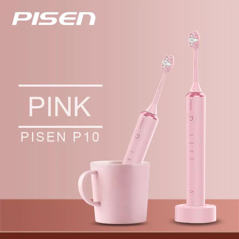 PISEN sonic youth Электронная зубная щетка с 2 зубными головками водяная ультразвуковая автоматическая зубная щетка для взрослых