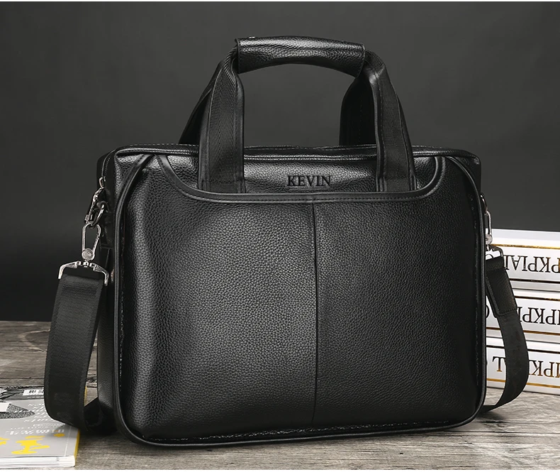 cowhide male commercial briefcase (8)