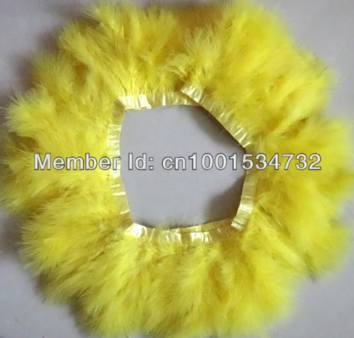 

Free Shipping 6Yards 15-18cm width Yellow Turkey Feather trim for Skirt Dress AAA quality for Carnival showgirl customes