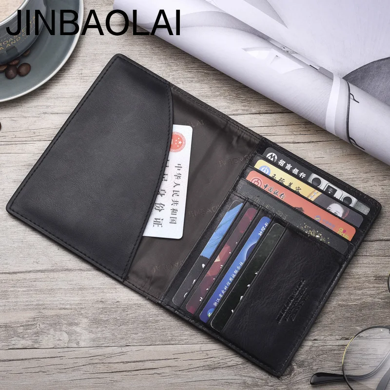 Leather Travel Passport Wallet For Men Literacy Basics