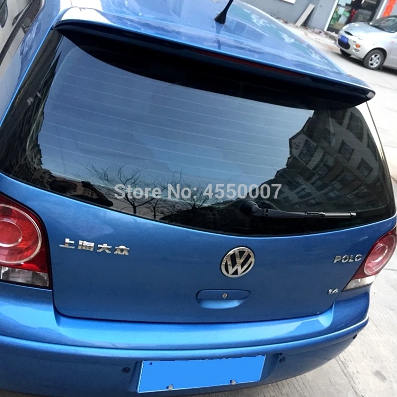 Для Volkswagen Polo 2006 2007 2008 2009 2010 задний багажник спойлер на крышу ABS пластик Неокрашенный праймер цвет украшение в виде хвостового крыла