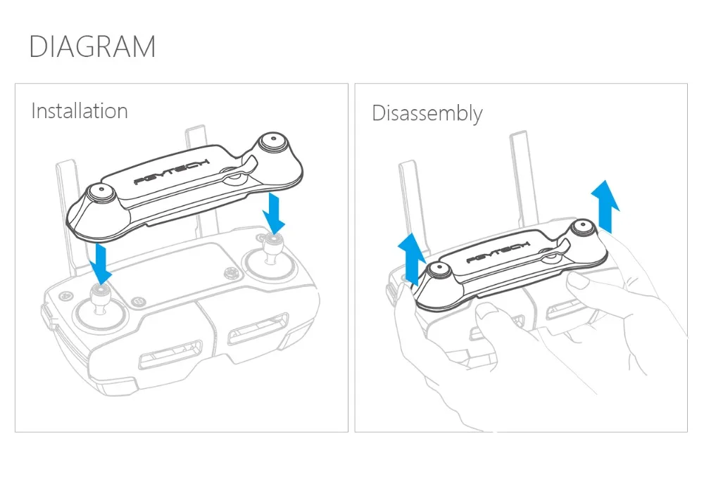 PGYTECH DJI Мавик 2 управление защитная палка дистанционное управление Лер Стик гвардии держатель для Drone Mavic Pro зум