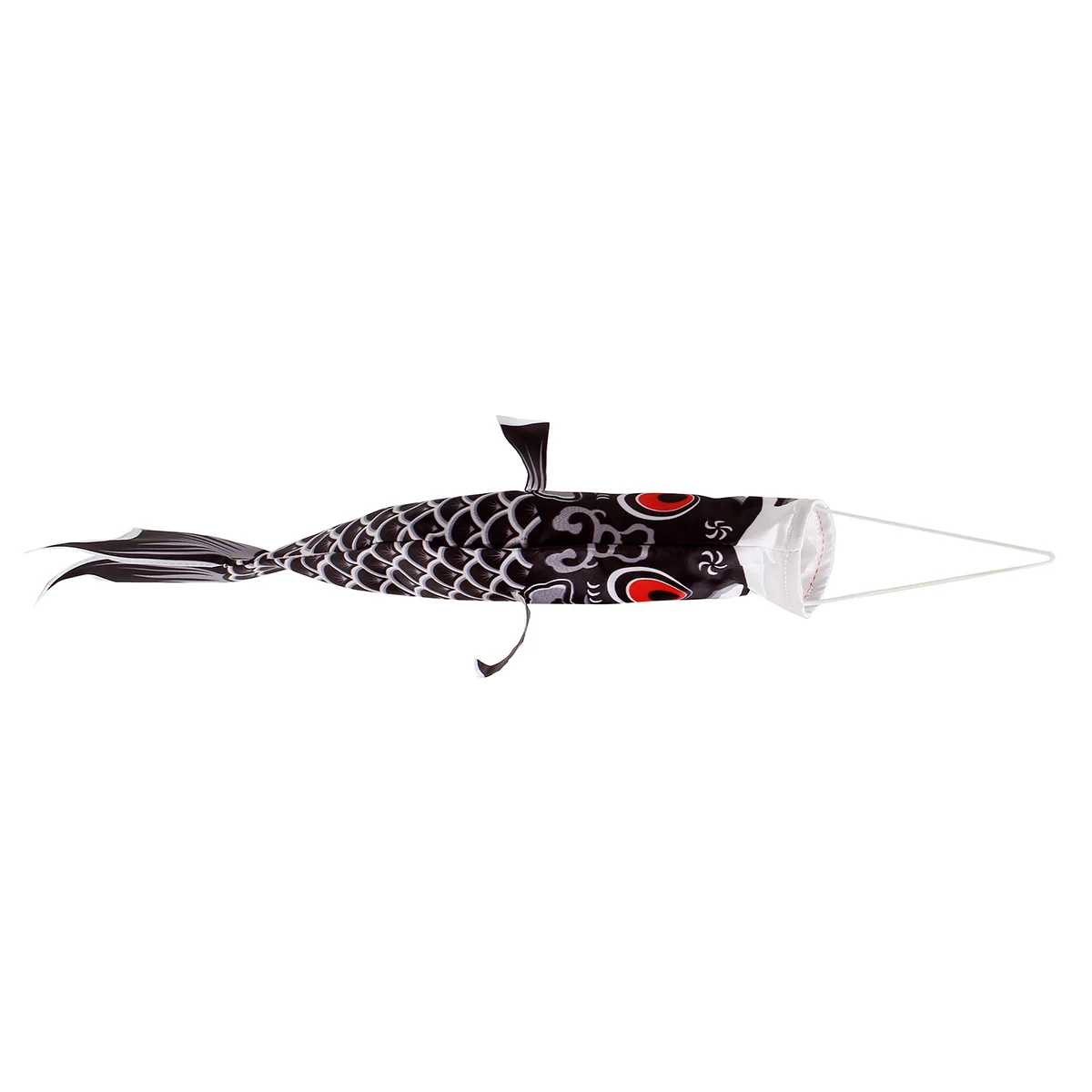 40 см японский стиль Koi Nobori флаг с изображением карпа ветер носок Koinobori рыба водонепроницаемый воздушный змей талисман Ремесла Висячие флаги Декор - Цвет: Черный