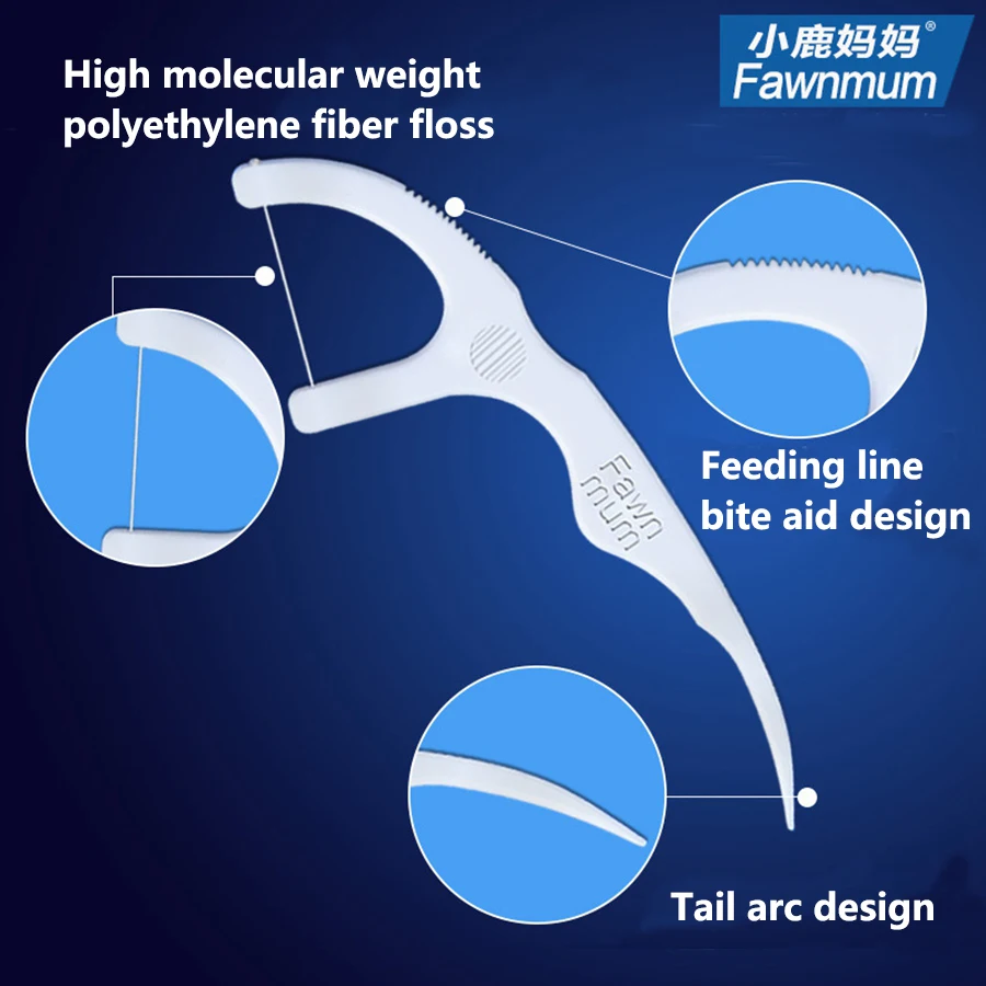 50 шт./кор. Классическая зубная нить Flosser выбирает зубы Зубочистки индивидуально упакованы с коробкой межзубная кисточка палочка чистка зубов