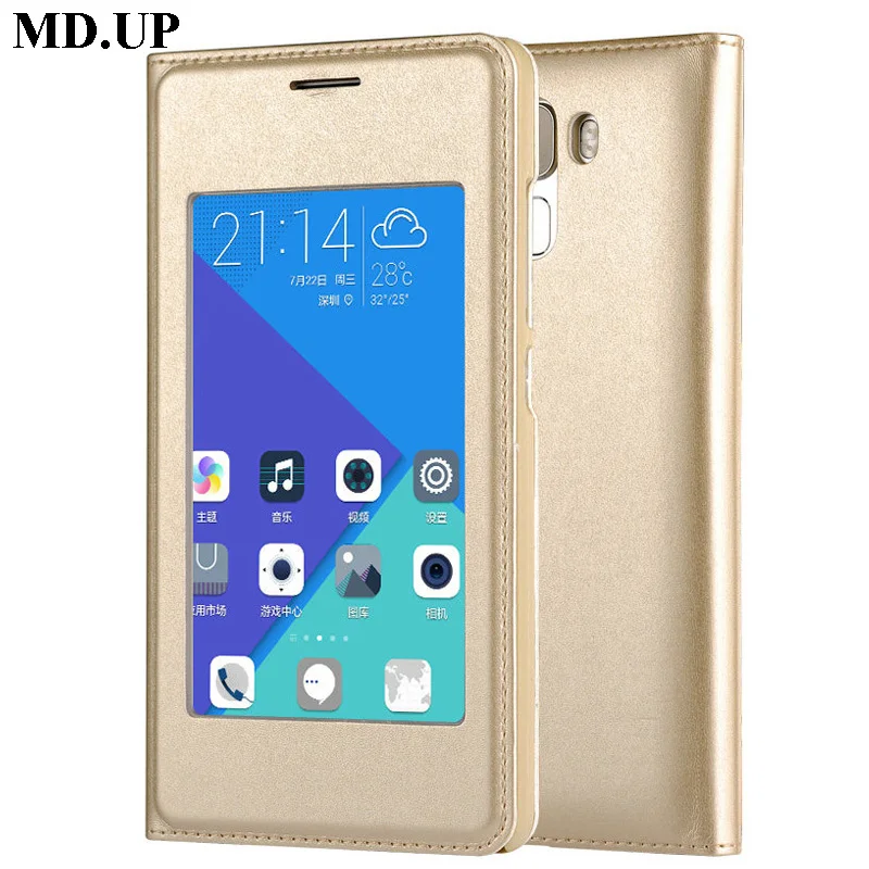 

Flip Leather Phone Case For Huawei Honor 7 Smart View Window Cases Shell Covers For Huawei Honor 7