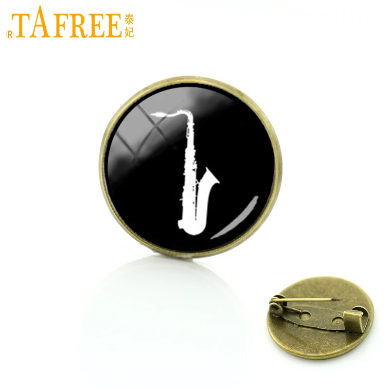 Новинка TAFREE брошь в форме саксофона с музыкальным инструментом винтажная