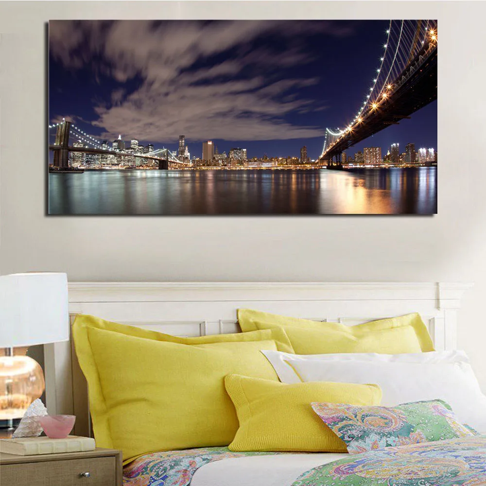 city night view canvas  wall art painting (7)