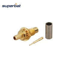 Superbat RF коаксиальный коннектор SMC обжимной разъем женский переборки прямой разъем для LMR100