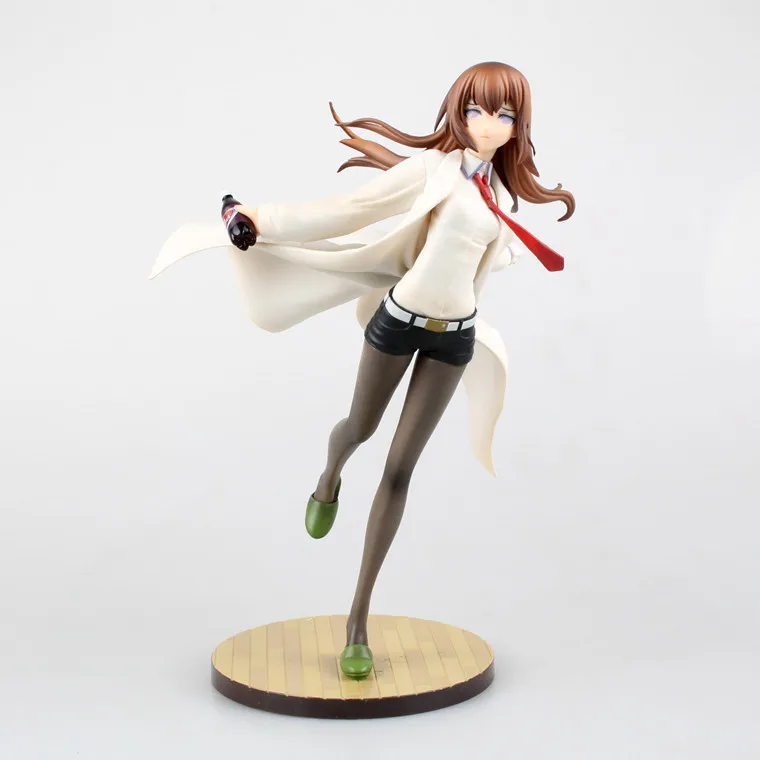 Аниме Steins ворота Makise Kurisu фигурку белый костюмы Сексуальная модель игрушечные