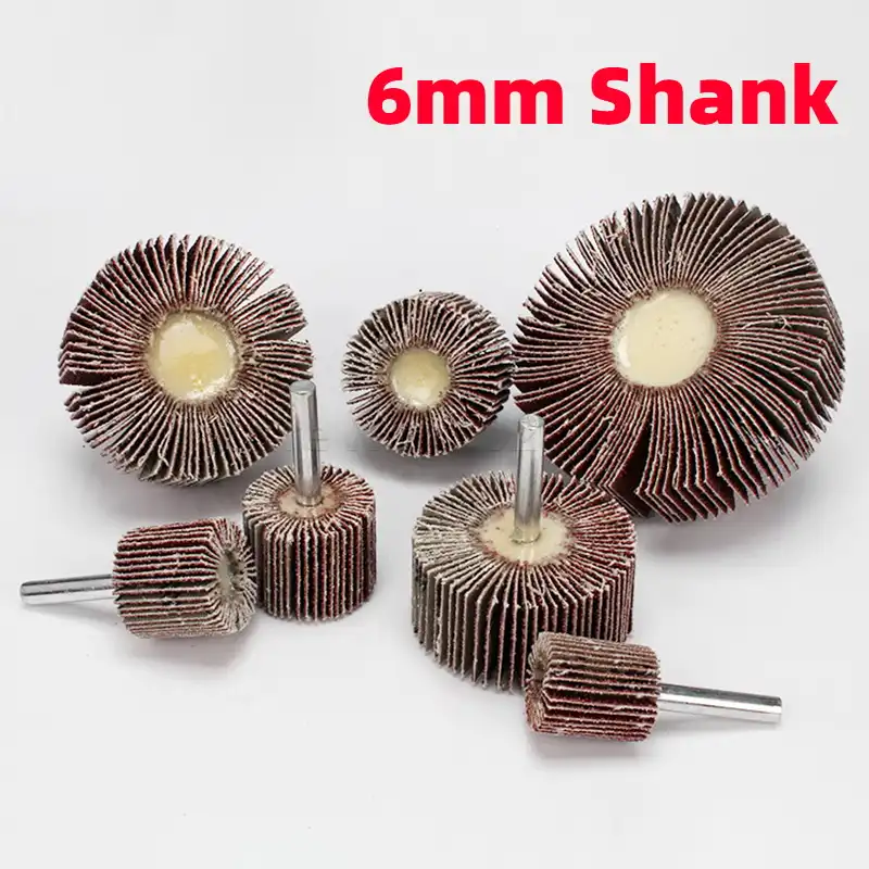 80mm x 30mm x 6mm Shank Mounted Flap Wheels Buffing Polishing Wheels 3pcs