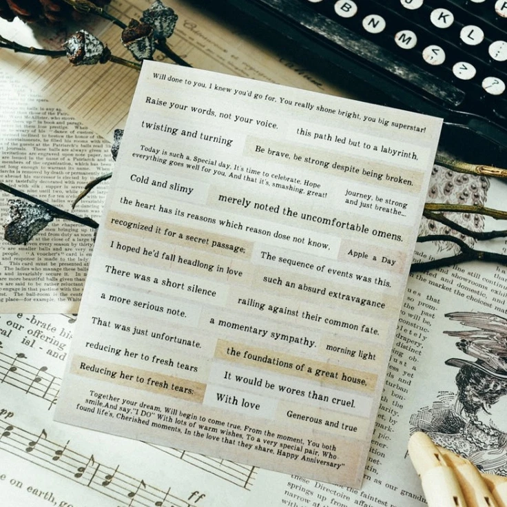 YPP CRAFT Vintage наклейки с фразами для скрапбукинга счастливый