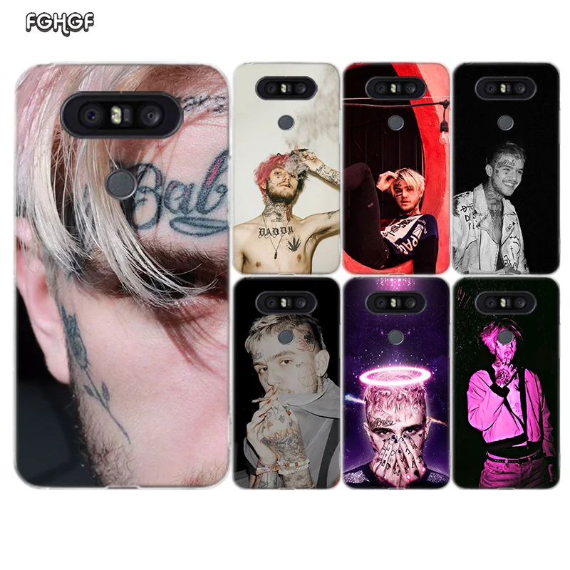 Горячий поп рэпер Lil Peep окрашенный узор мягкий резиновый чехол для LG Q8 Q7 Q6 G6 G7 G5 G4 V40