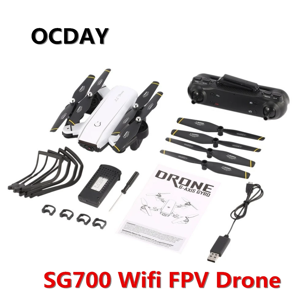 

SG700 FPV RC Foldable Drones with Camera HD Wide Angle Live Video Quadrocopter Selfie Quadcopter VS Eachine