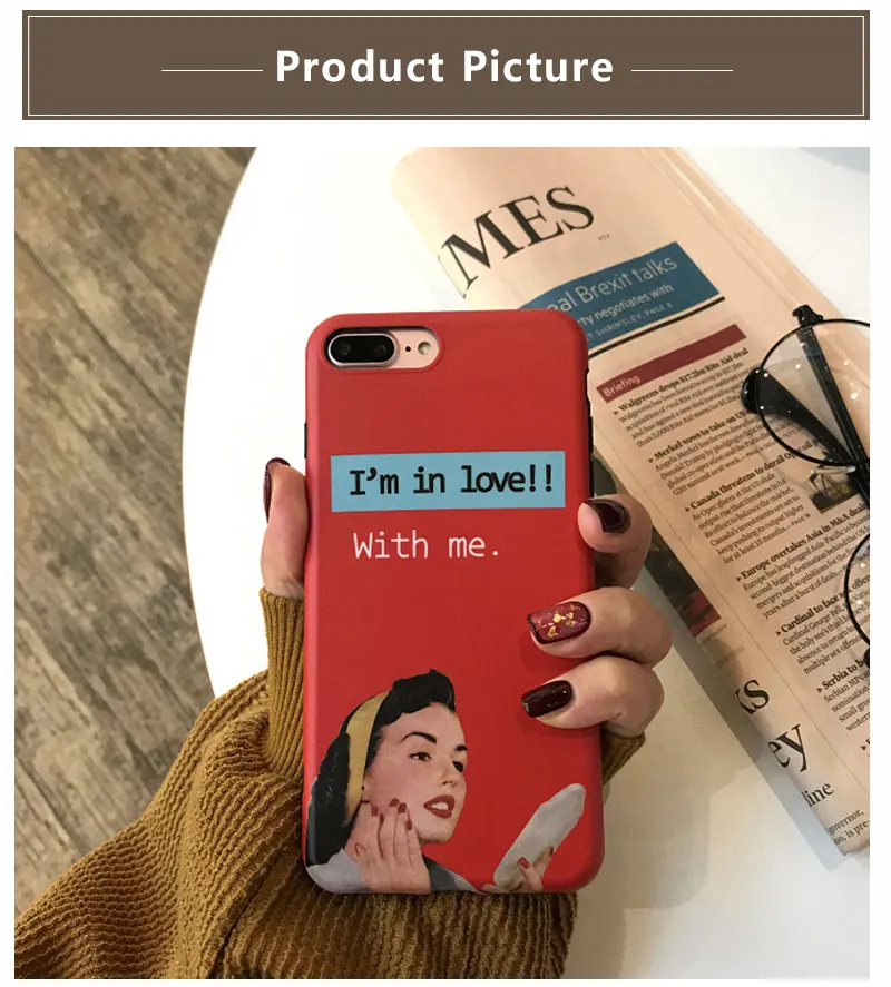 Love Red Silicone Phone Case For iPhone 7 7Plus 6 6Plus Cover Fundas Shell Phone Case For iPhone 6s 6 S Plus X XS XR Max Case  (7)
