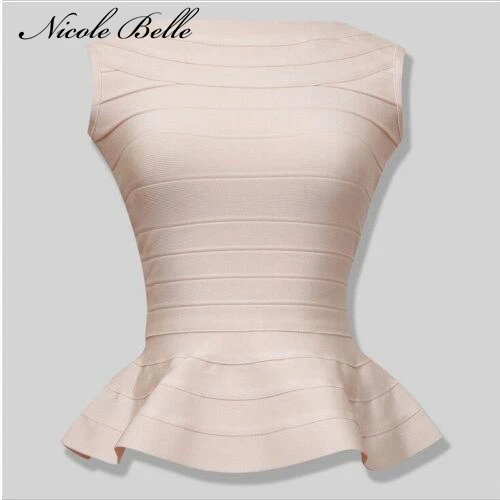 

2019 high quality Women party Bandage Top Nu Black White Red Yellow Pink Ruffles Celebrity Runway Vest Cocktail Club Tank