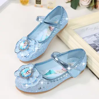 

KKABBYII Children Shoes Kids Girls Fashion Princess Spring Cute Elsa Sandals Chaussure Enfants Flat Party Elsa Shoes