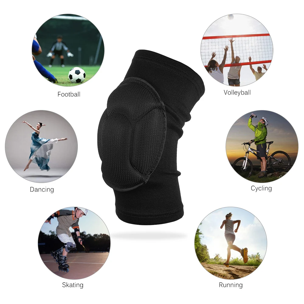 2PCS Knee Brace Basketball Volleyball Sleeve Knee Protector Leg Support Sports Snowboard Knee Compression Fitness Sport Safety 2PCS Knee Brace Basketball Volleyball Sleeve Knee Protector Leg Support Sports Snowboard Knee Compression Fitness Sport Safety