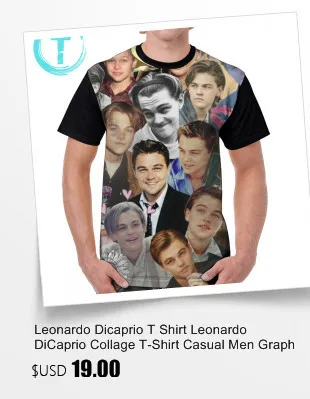 Leonardo Dicaprio футболка Leonardo DiCaprio Collage футболка Повседневная мужская футболка с графическим принтом большая футболка с забавным принтом