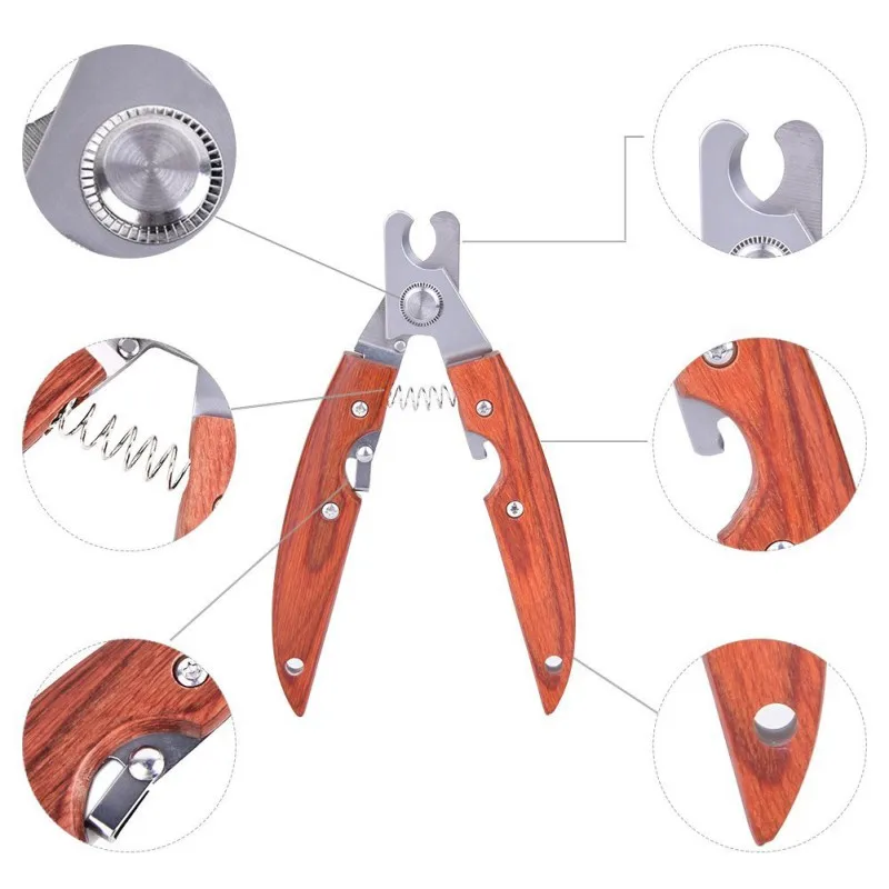 

1pcs Trimmer Claw Cutter Scissor Safe Dog Cat Nail Clipper Sharp Blades Wooden Handles Grooming Tool Pet Nail Scissors