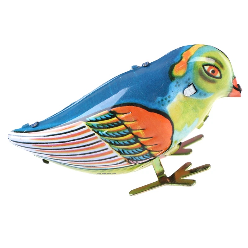 Wind up clockwork Pecking song Bird magpie Tin Toy vintage retro gift 