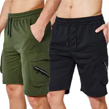 Летние мужские шорты-карго новые военные рабочие шорты с высокой талией на молнии, тянущиеся шорты с рисунком, Повседневная партия