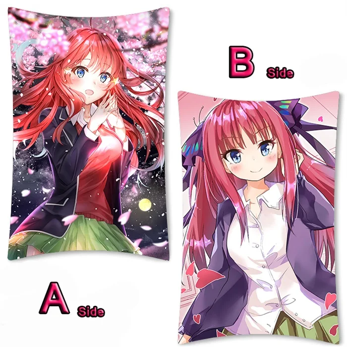 Аниме Go-Toubun no Hanayome Nakano Ichika Nino Miku Dakimakura обнимающий чехол для подушки для тела, наволочка для подушки, наволочка, 2WAY 35x55 см - Цвет: 02