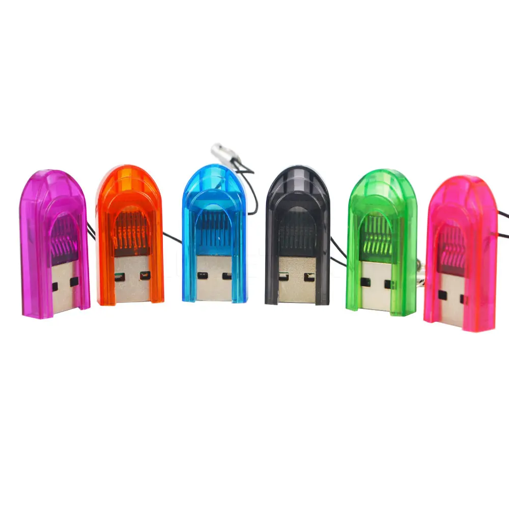 

10pcs/lot Mini USB 2.0 Micro SD MicroSD TF Flash Memory Card Reader for iPhone Mobile phones Multicolors