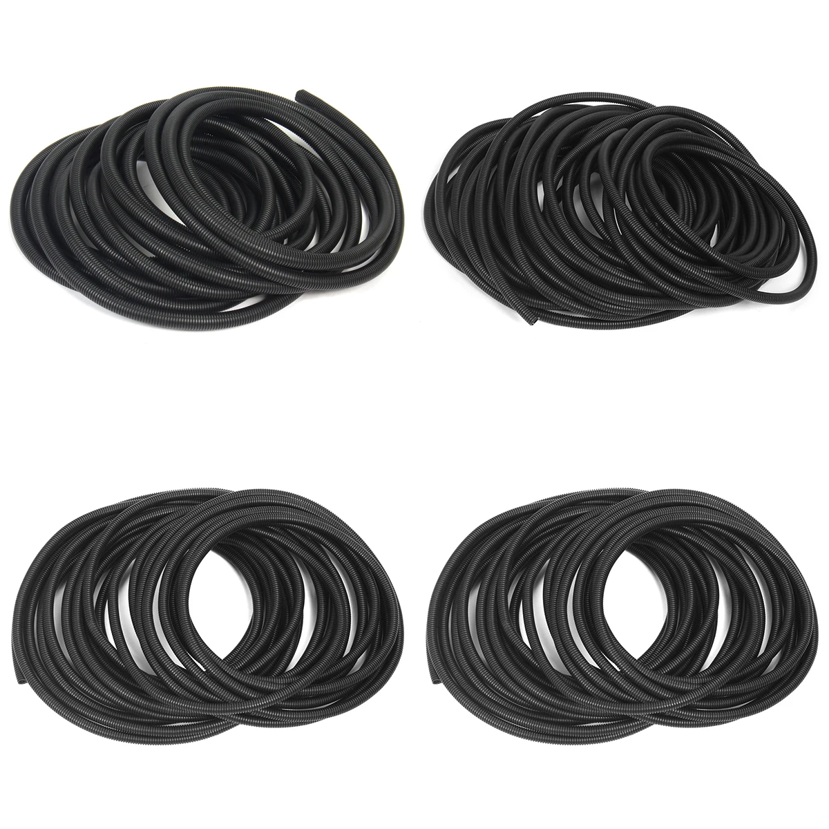 50Ft Split Wire Loom Conduit Sleeve Tube Polyethylene Black Heat Resistant Flexible Bellows Hose Corrugated Conduit Cable-in Wiring Harness from Home ...
