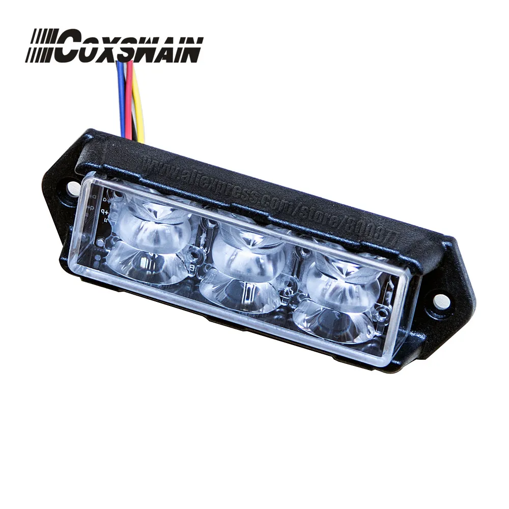 

Coxswain Emergency Vehicle Truck LED Grille Traffic Light Head 4 LED Storbe Surface Mount Strobe Police Warning Light 12-24V