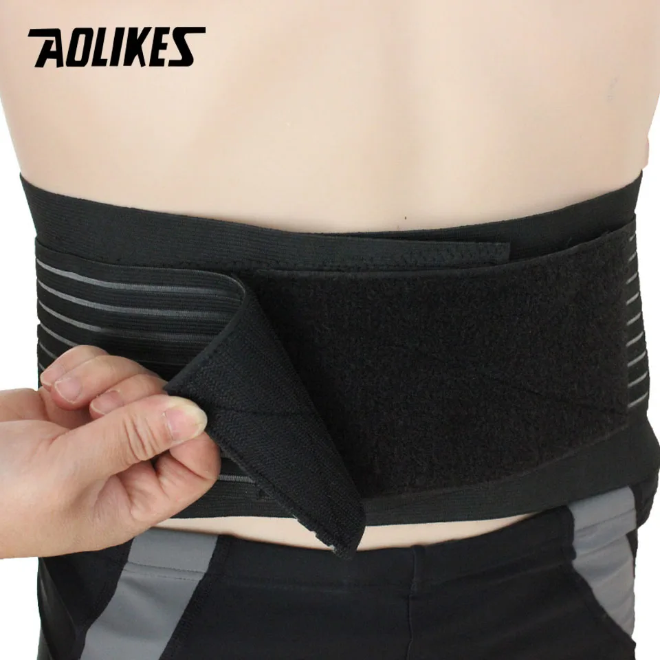 AOLIKES 1PCS Lombare Supporto Della Vita Dolore Infortunio Alla Schiena di Sostegno Brace Per Il Fitness Pesistica Cinture Sicurezza e prevenzione nello sport Correttore