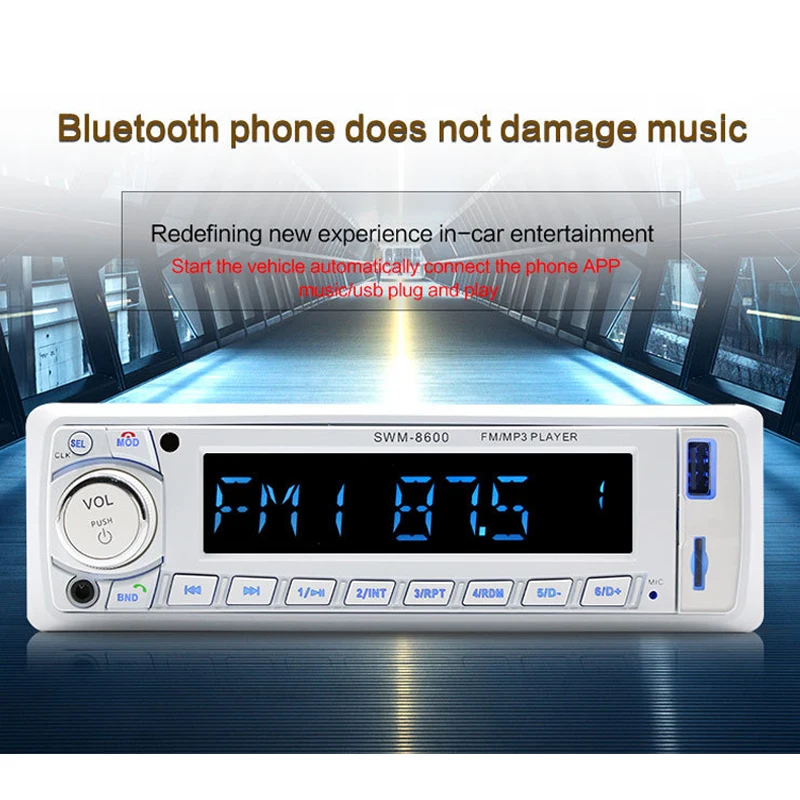 

1PC 12V Car Card Bluetooth MP3 Digital Amplifier Car U Disk Radio FM With Remote Control