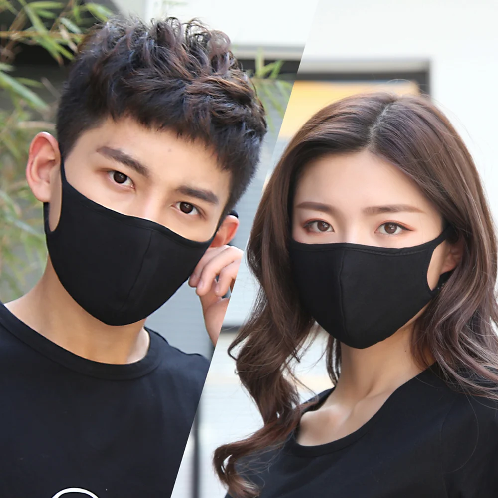 

2018 Mask Women Cotton Autumn New Fashion Dust-proof Breathable Black Men Personality Korean Washable and Easy To Breathe Mask
