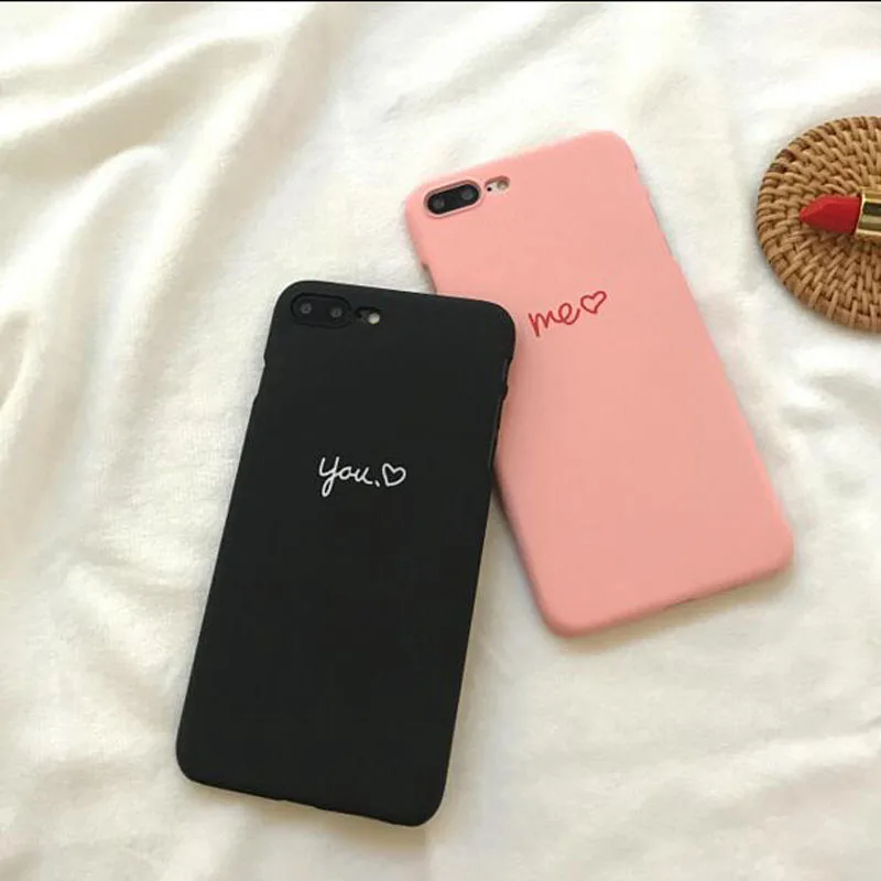 2018 Rushed Me You Love Heart Shape Lovers Pc жесткий чехол для телефона Fundas Coque Iphone 6 S 7 7plus 6s 6plus 8 8plus