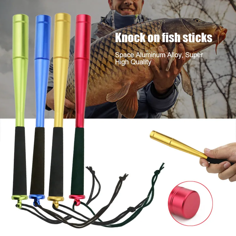 

Hot Aluminum Alloy Fish Priest Knock Fish Stick Fishing Whacker with EVA Handle MCK99