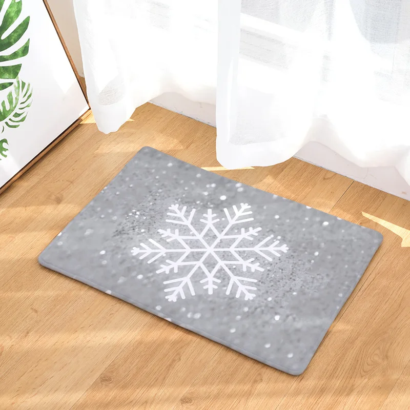 buy Simple Luxury Nordic Style Door Mat Snowflake Bathroom Kitchen Non Slip Absorbent Pad Living Room Welcome Decorative Blanket