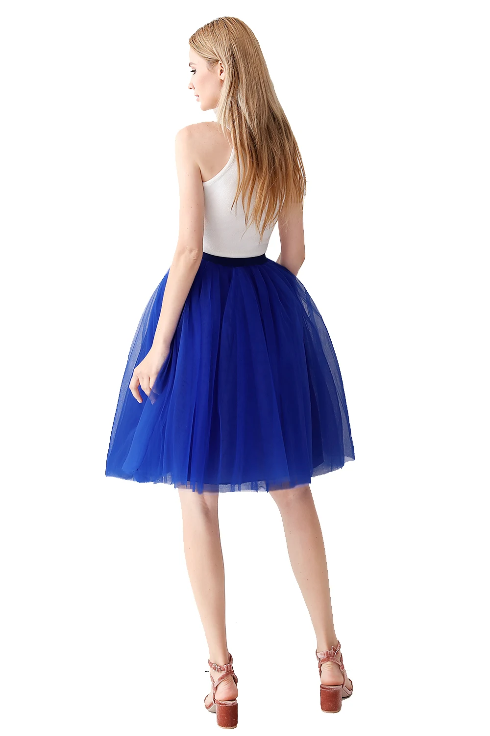 New 2019 Short Petticoat Tulle Skirts Womens Elastic Stretchy 65CM 6 Layers Summer Spring Adult Tutu Skirt Underskirt Rockabilly