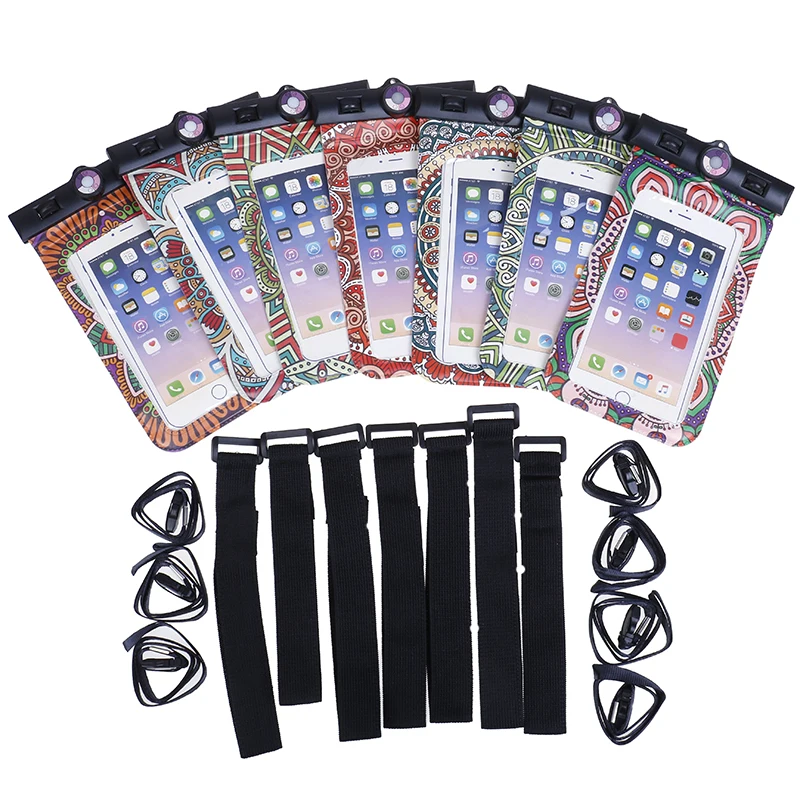 Multifunction Cell Phone Dry Bag Waterproof Phone Case Pouch with Armband Feature & Neck Strap for Smart Phones