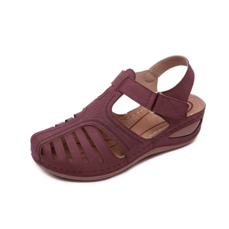 2019 Women Comfy Hook Loop Wedges Walking Sandals Non Slip