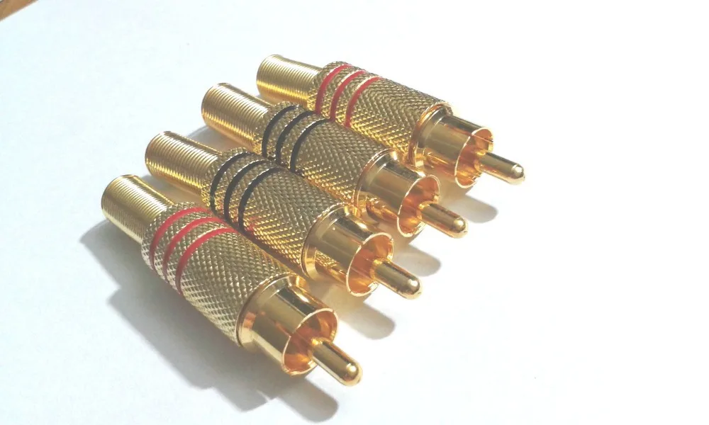 1000pcs RCA plug male audio cable connector adapter Solderin