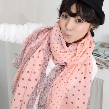 

Scarves for Women Fashion 2018 Autumn and Winter Long Silk Scarf Dot scarf long soft Shawl Scarf Women's shawl