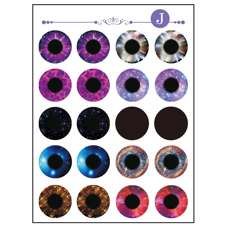 20 пар/лот, 14 мм, цветные стеклянные глазные фишки, аксессуары для кукол Blyth, аксессуары для глаз для DIY, модифицированные